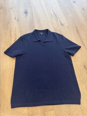 James Perse Navy Cashmere Polo